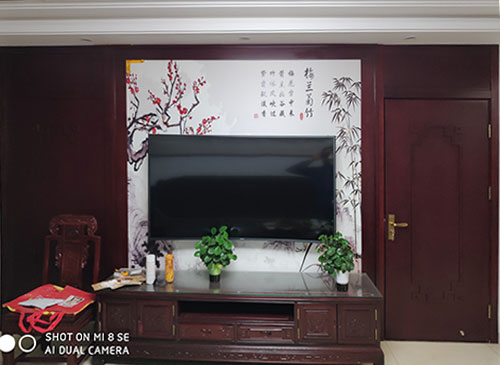 海淀中式家庭装修电视柜效果展示
