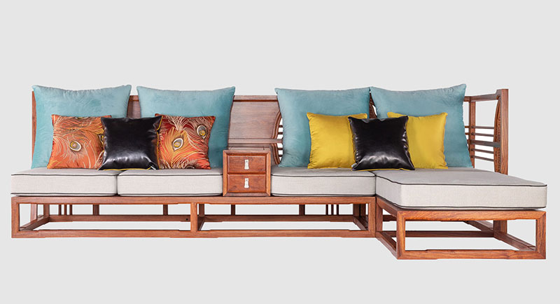 海淀中式家居装修实木沙发组合家具效果图